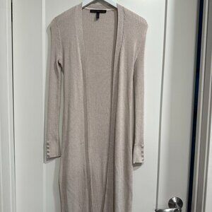 Sparkly tan and gold long cardigan